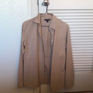 💜3/$25 Land's end khaki button up shirt size 6